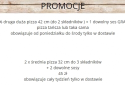 Bazyliana Pizzeria, Promocje