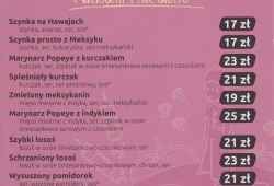 Mały Książe Naleśnikarnia menu cz. 2