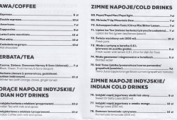 Moje Curry Restauracja Indyjska, róg Al. KEN i Wąwozowej, menu cz.4