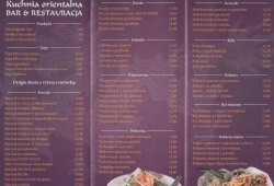 Ngon-Ngon Bar Orientalny, Surowieckiego obok Megasamu, menu cz. 2