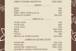 Beauty Allure Belgradzka - cennik usług cz. 2, styczeń 2017