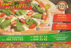 Chicago's Pizza Ursynów, Surowieckiego - menu cz. 1