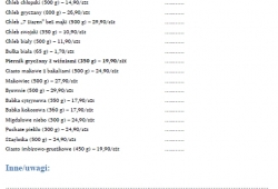 Druga część formularza, świąteczne specjały