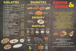 Kumpir Kebab menu dostawy na telefon cz.1
