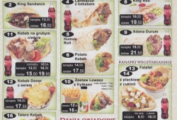 Kebab King Dereniowa menu cz. 1