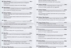 Moje Curry Restauracja Indyjska, róg Al. KEN i Wąwozowej, menu cz.2
