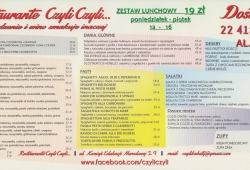 Czyli Czyli restauracja na Kabatach, menu dostawy na telefon