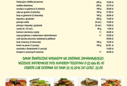 Dania wigilijne na wynos w Karpielówce, oferta bożonarodzeniowa 2016